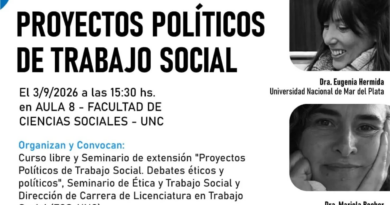 Espacio de debate profesional: Invitan al panel sobre proyectos políticos y desafíos del Trabajo Social